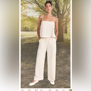 Cream  Wide Leg pants